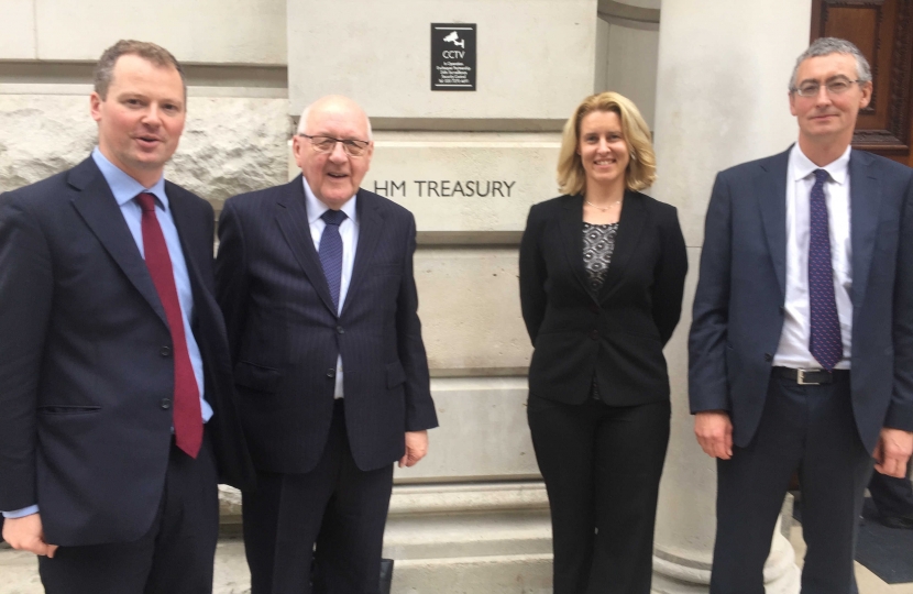 Leicestershire team at the Treasury 