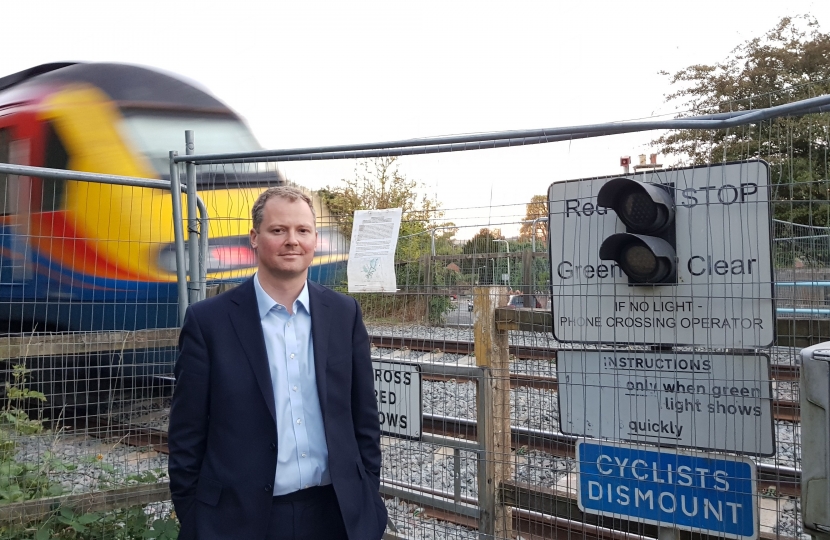 Neil O'Brien MP - railway crossing