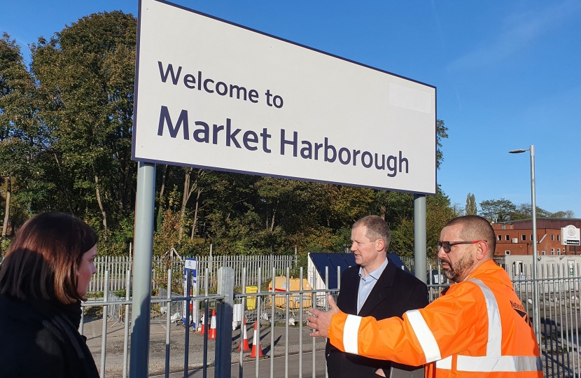 Neil O'Brien MP - Market Harborough Station