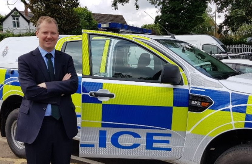 Neil with a new police car