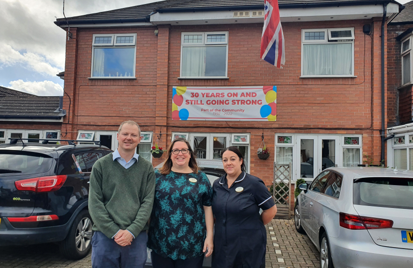 Neil O'Brien MP - Amberwood care home Wigston