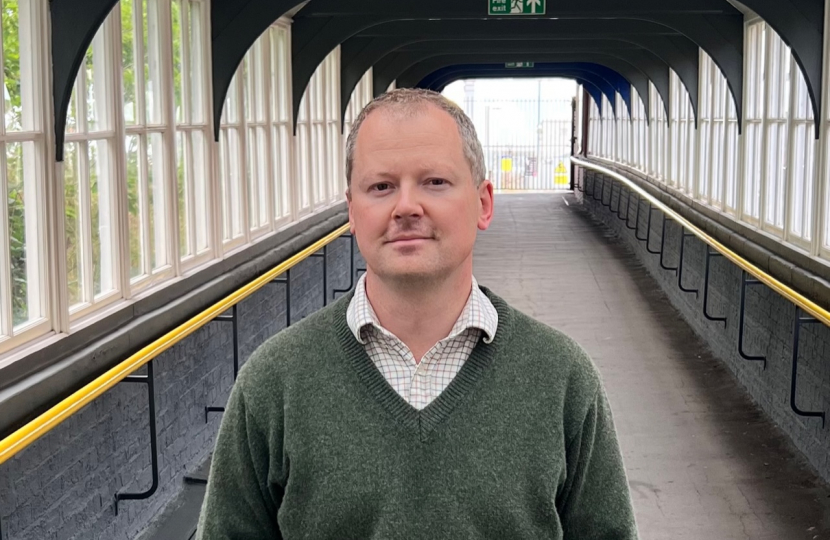 Neil at Market Harborough railway station