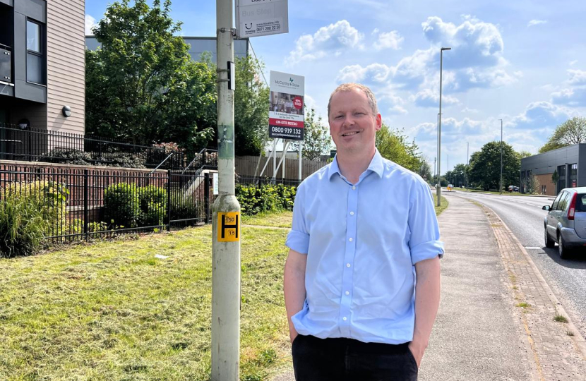 Neil at bus stop