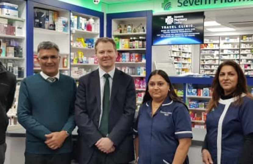 Neil at a local pharmacy