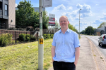 Neil at bus stop