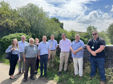 Neil with Network Rail reps and local Councillors. 