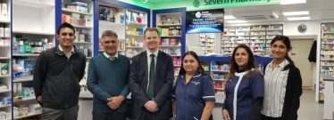 Neil at a local pharmacy